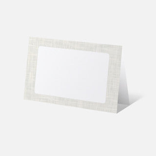 B & Y Place Cards Gray Flax 90 Ct