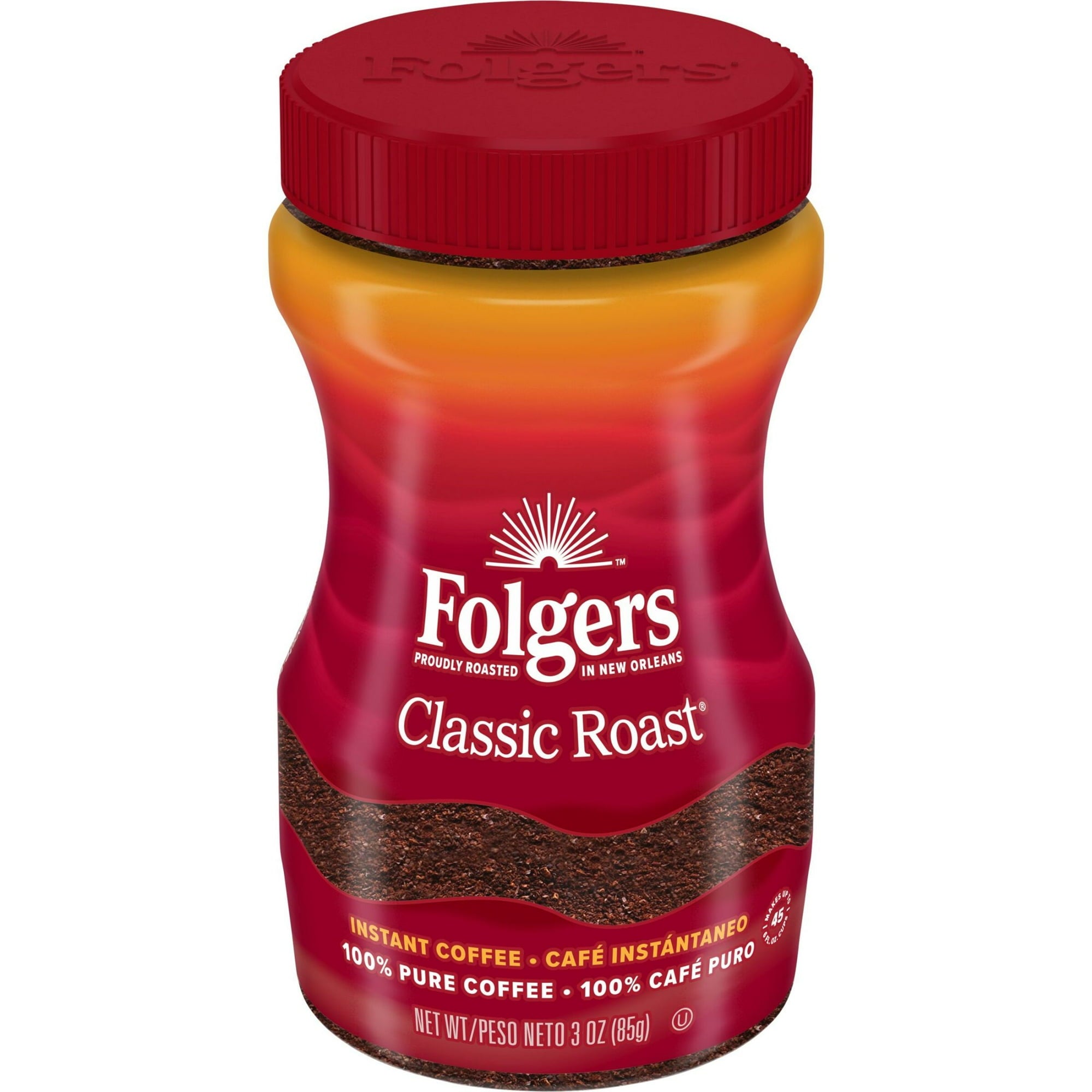 Folgers Classic Roast Instant Coffee 3 oz