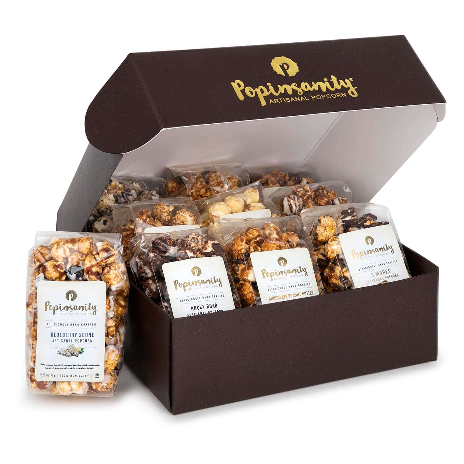 Popinsanity Gourmet Popcorn Holiday Gift Box  24 oz