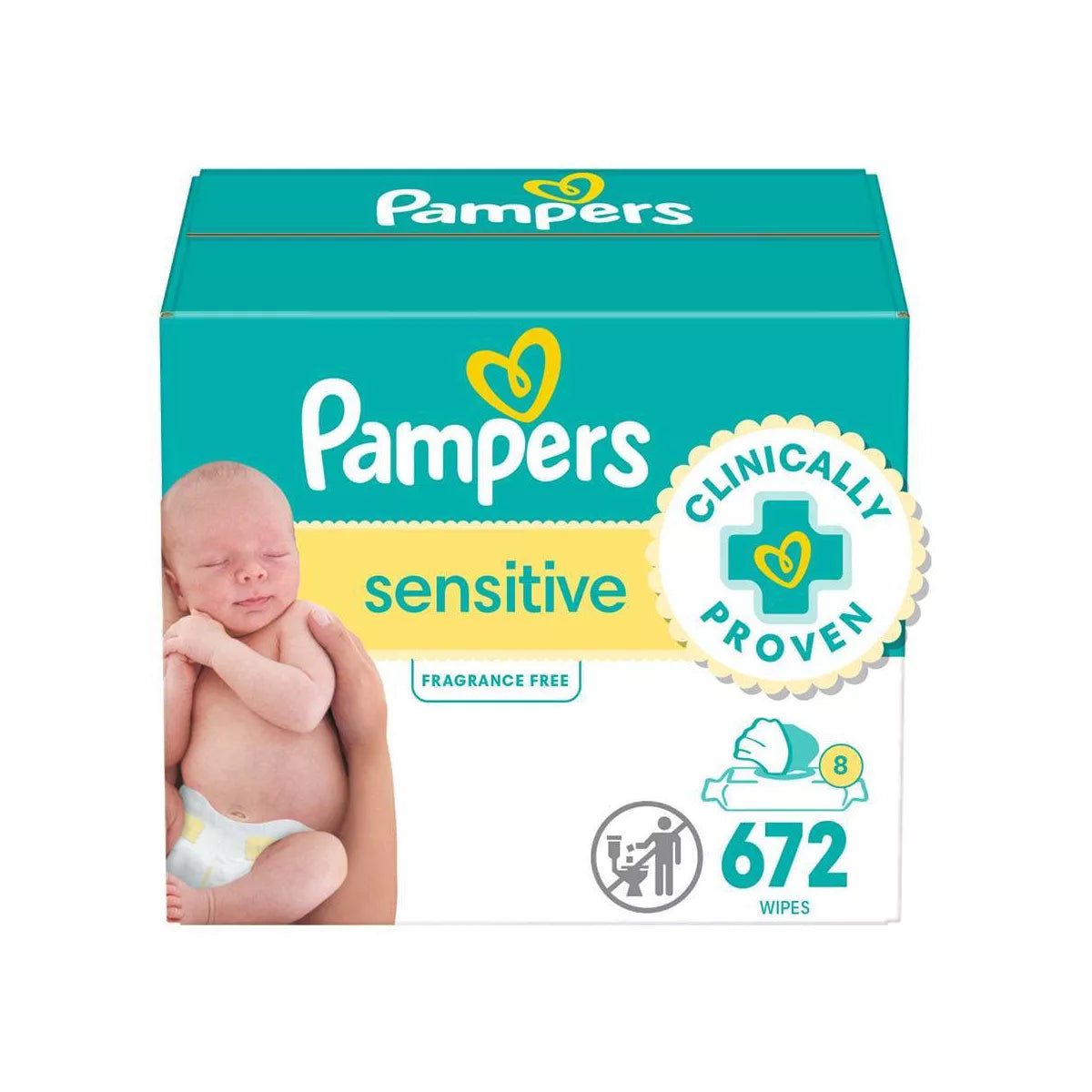 Pampers Sensitive Wipes 672 ct