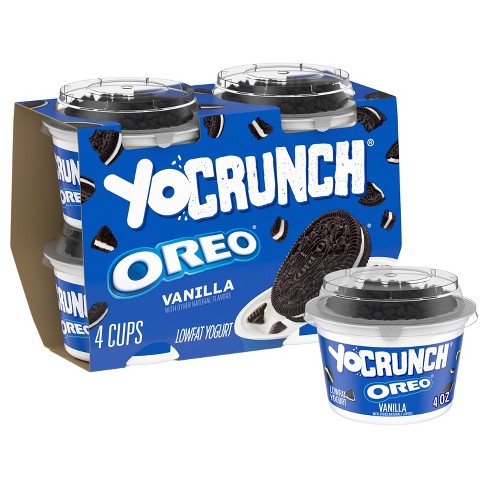 YoCrunch Lowfat Vanilla Yogurt with Oreos 4 oz 4 ct