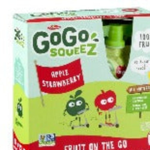 GoGo Squeez Apple Sauce Strawberry 3.2 oz 4 ct