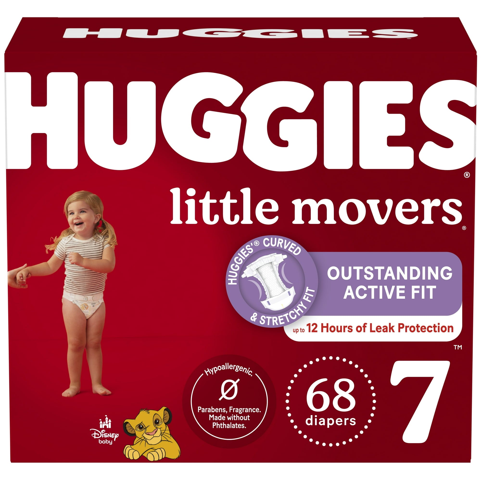 Huggies Little Movers Diapers Size 7 68 ct