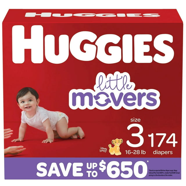 Huggies Little Movers Diapers Size 3 174 ct