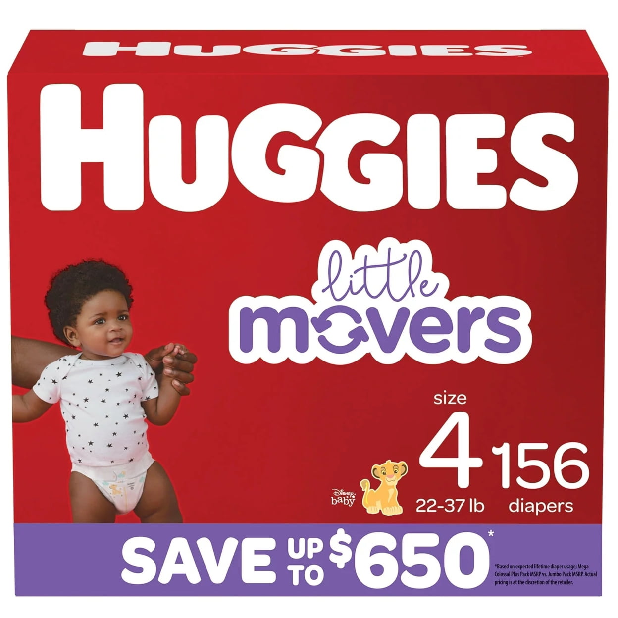 Huggies Little Movers Diapers Size 4 156 ct