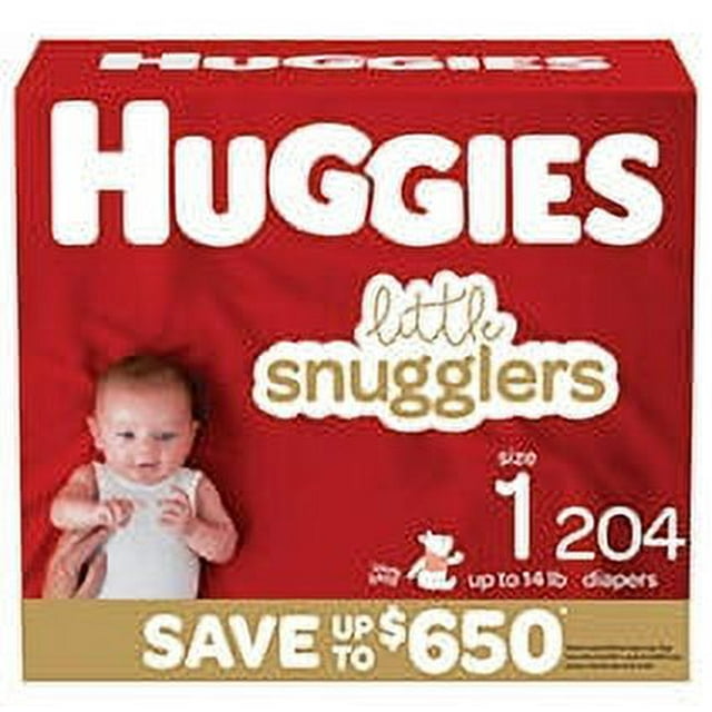 Huggies Little Snugglers Diapers Size 1 204 ct