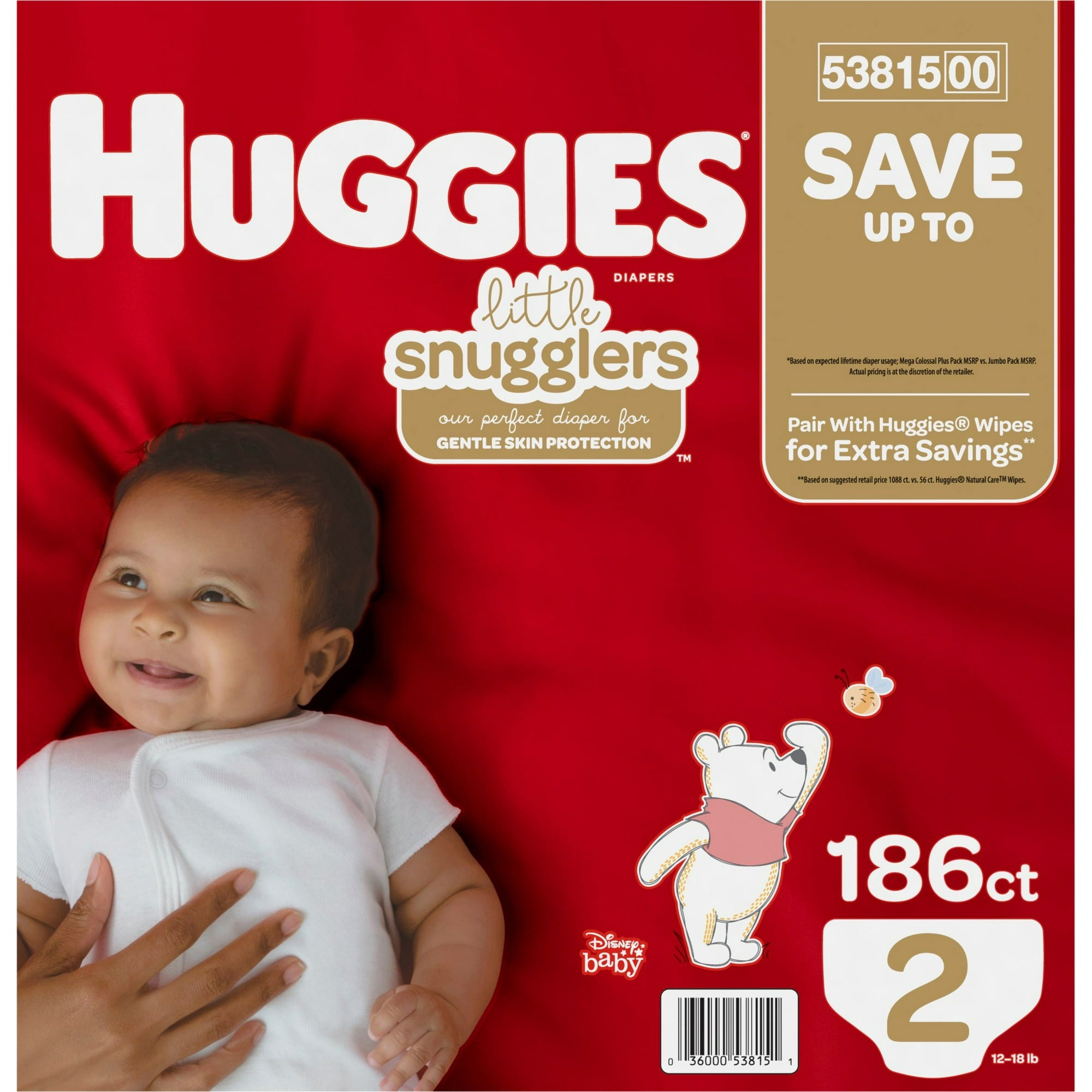 Huggies Little Snugglers Diapers Size 2 186 ct