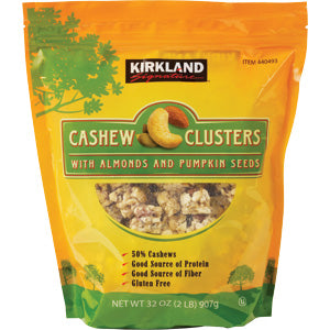 Kirkland Cashew Clusters with Almonds & Pumpkin  Seeds  32 oz