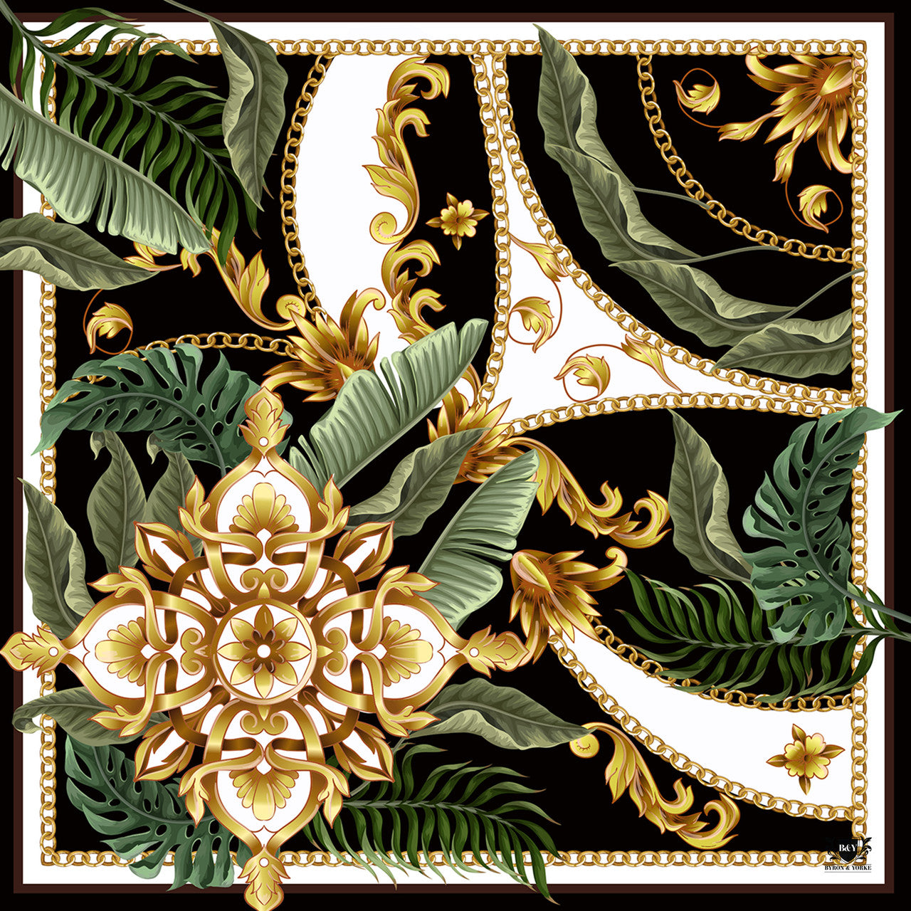 B & Y Paper Placemat Leafy Elegance 30 Ct