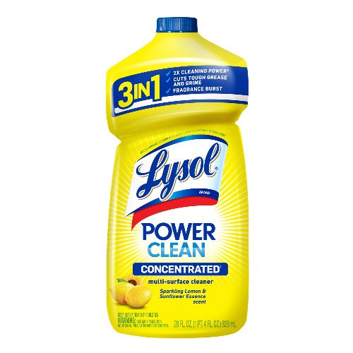 Lysol Power Clean Multi Surface Cleaner Sparkling Lemon  28 oz