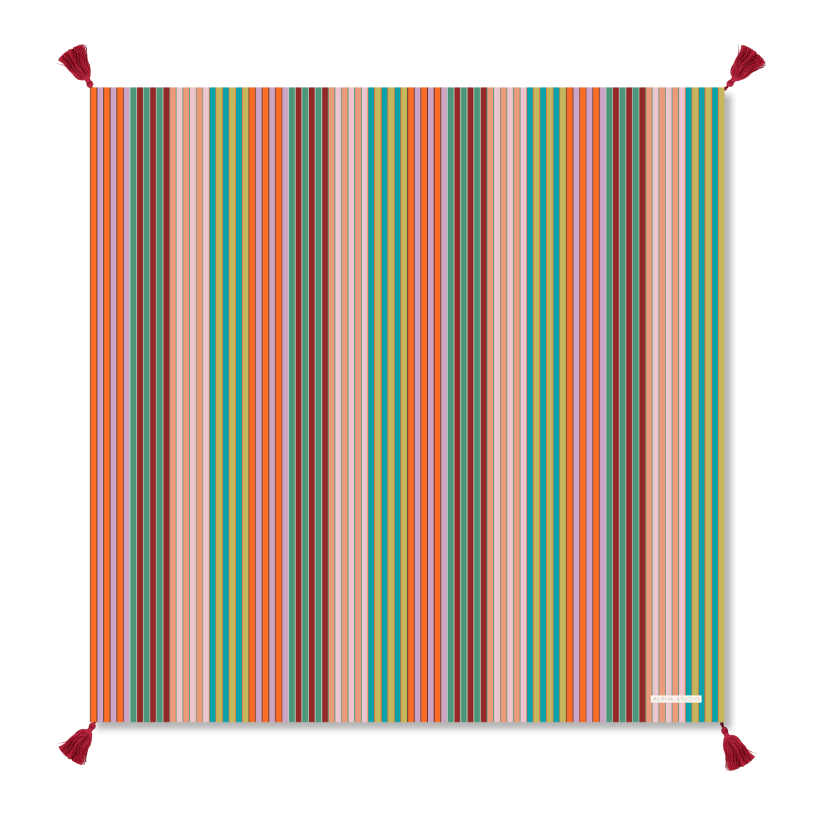 Alpha Studio Memphis Eclectic Stripe Scarf  90 x 90