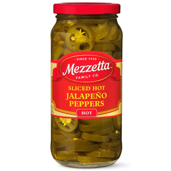 Mezzetta Hot Jalapeno Pepper Slices  16 oz