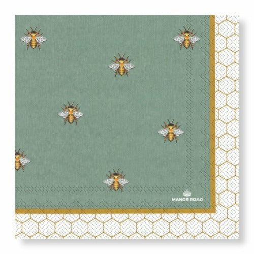 Manor Road The Hive Cocktail Napkins 20 Ct