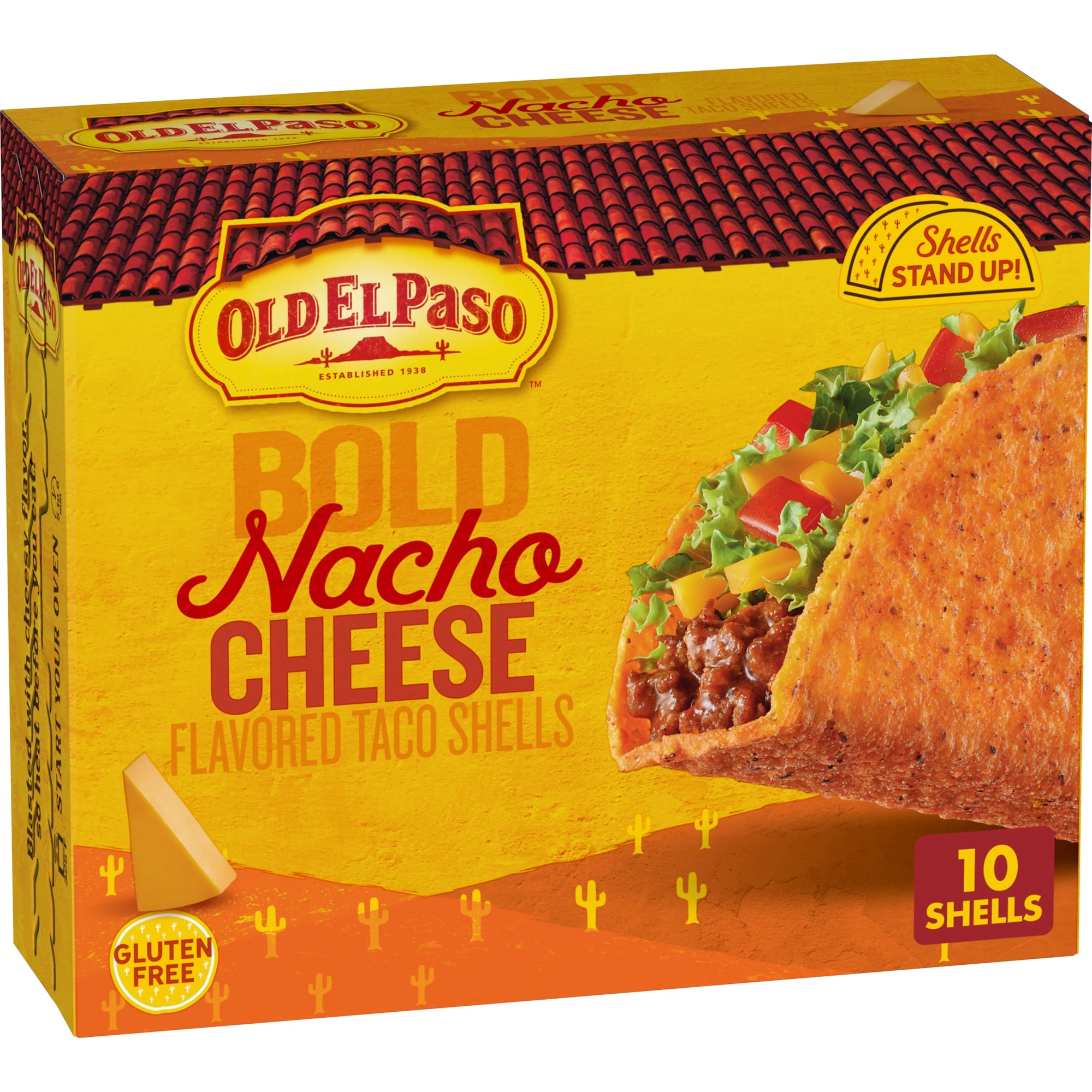 Old El Paso Bold Nacho Cheese Taco Shells 10 ct