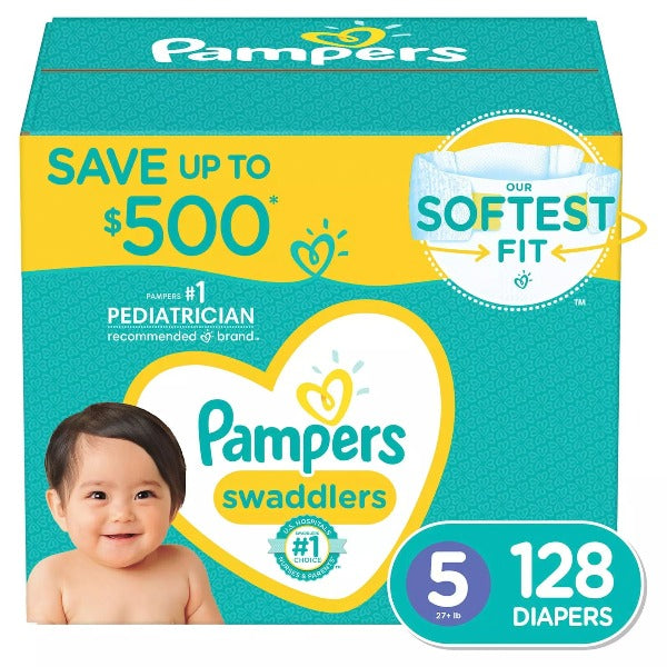 Pampers Swaddlers Diapers Size 5 128 ct