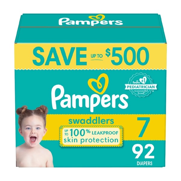 Pampers Swaddlers Diapers Size 7 92 ct