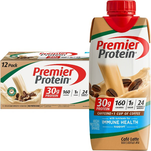 Premier Protein Shake Cafe Latte 11 oz 12 ct