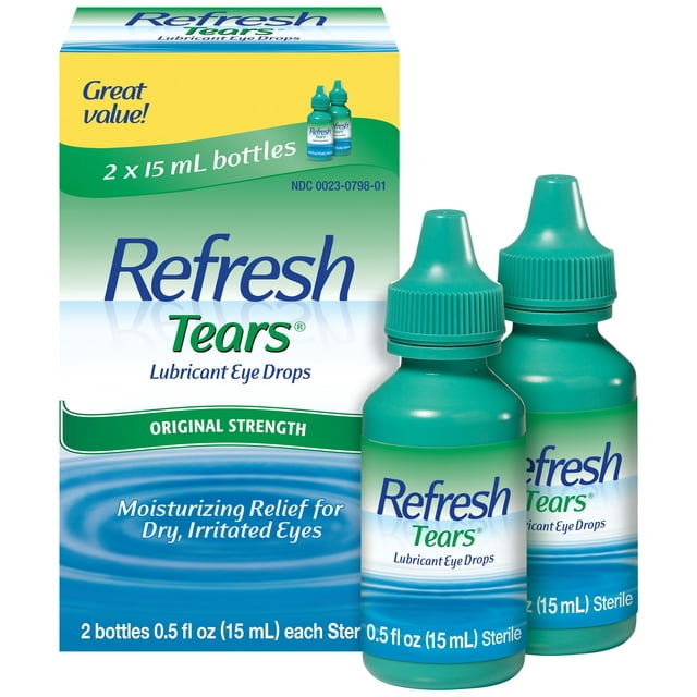 Refresh Tears Eye Drops Moisturizing .5 oz  2 ct