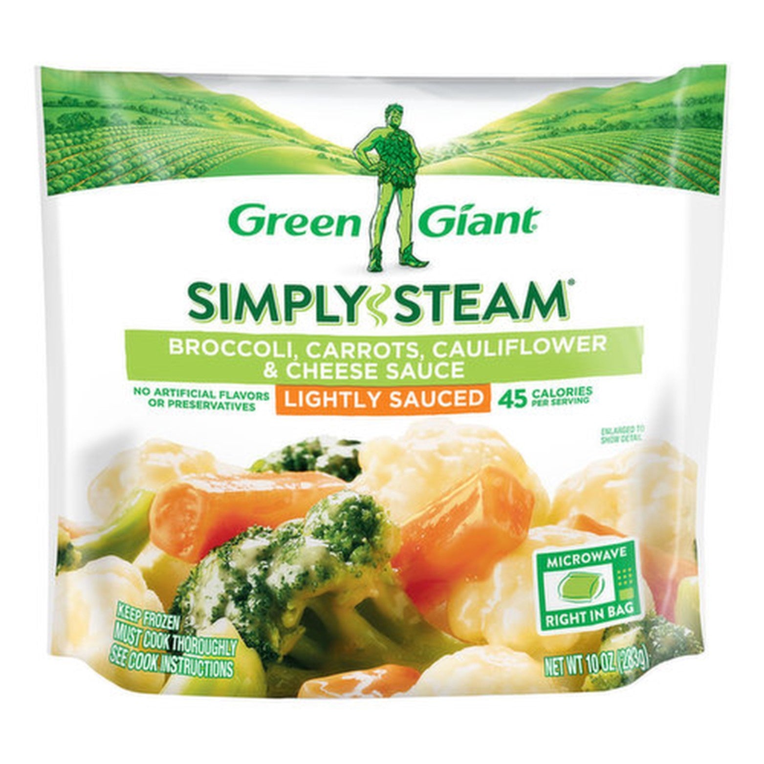 Green Giant Simply Steam Broccoli Carrots Cauliflower & Cheese Sauce