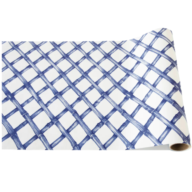 Hester & Cook Blue Lattice Runner