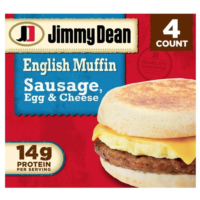 Jimmy Dean Sausage Egg Cheese Muffin 4 ct