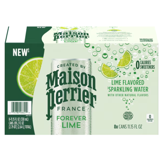 Maison Perrier Ultimate Sparkling Water Forever Lime 11.15 oz 8 ct