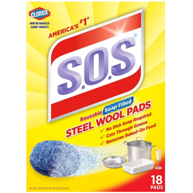 SOS Steel Wool Soap Pads  18 ct