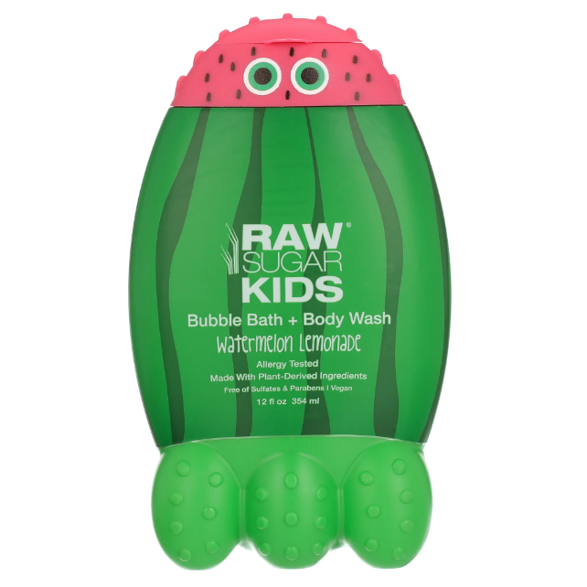 Raw Sugar Kids Bubble Bath & Body Wash Watermelon Lemonade 12 oz