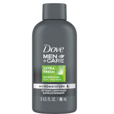 Dove Men Care Travel Body & Face Wash Extra Fresh 3 oz