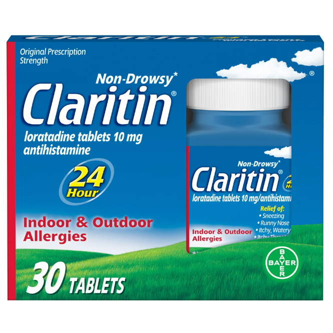 Claritin Allergy Relief 24 Hour Non-Drowsy Tablets 30ct