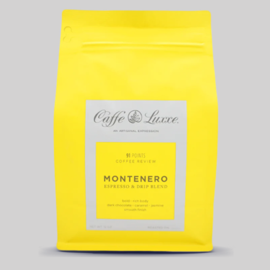 Caffe Luxxe Montenero Espresso & Drip Blend Whole Bean Coffee 12 oz