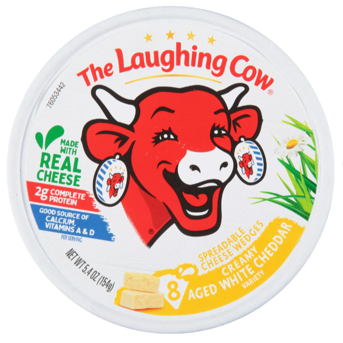 Laughing Cow Creamy Aged White Cheddar Cheese Wedges 5.4 oz