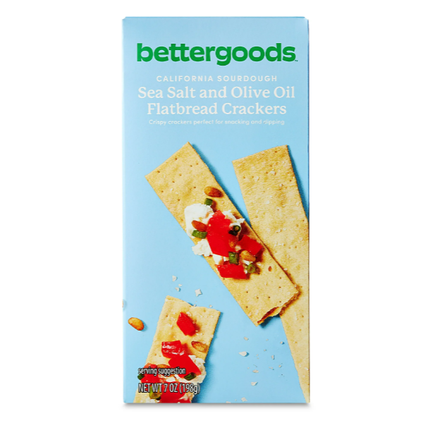 Bettergoods California Sourdough Sea Salt and Olive Oil Flatbread Crackers 7 oz