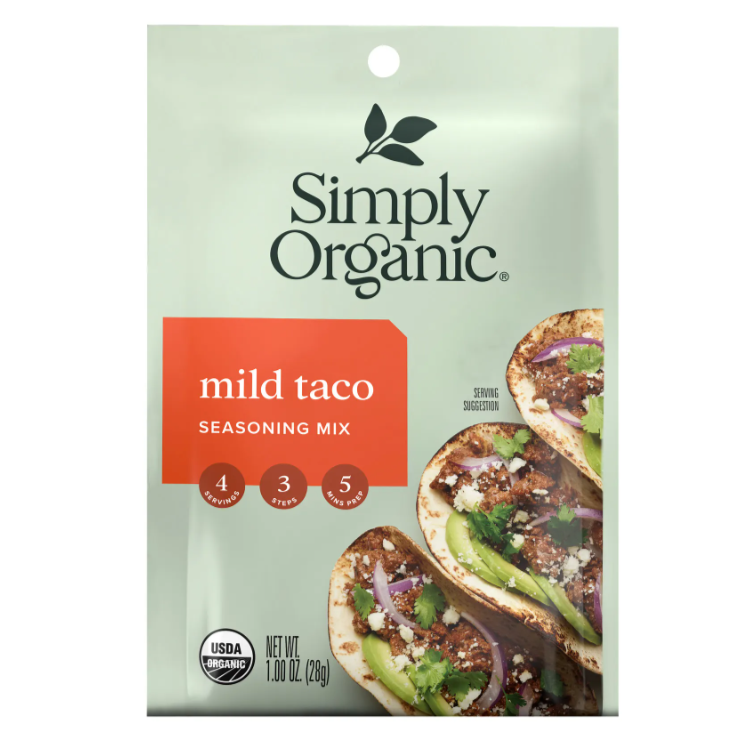 Simply Organic Mild Taco Seasoning Mix 1 oz