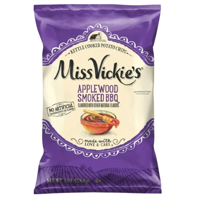 Miss Vickie's Applewood Smoked BBQ Flavored Kettle Cooked Potato Chips 8 oz