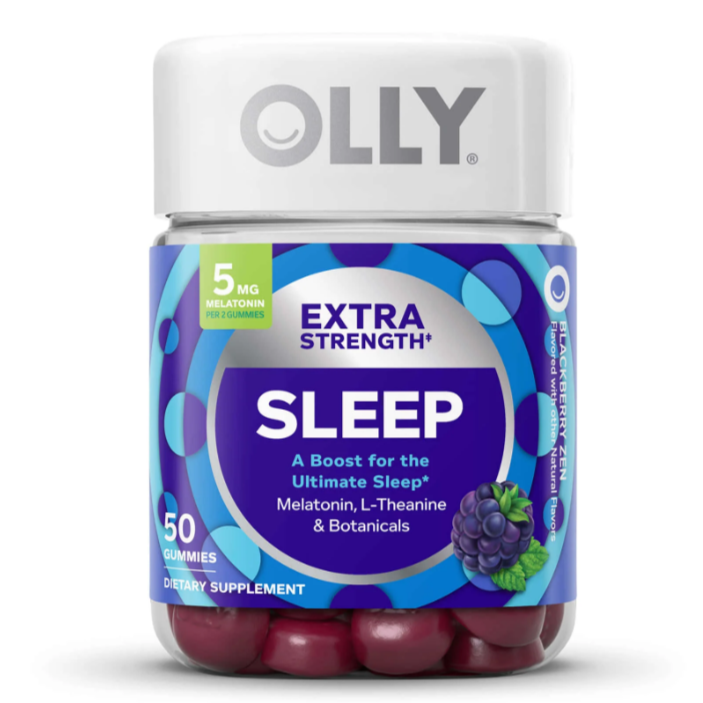 OLLY Extra Strength Sleep Gummy Melatonin Blackberry 5 mg  50 ct