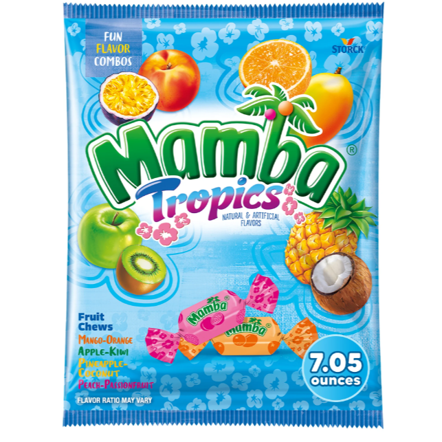 Mamba Tropical Chews  7.05 oz