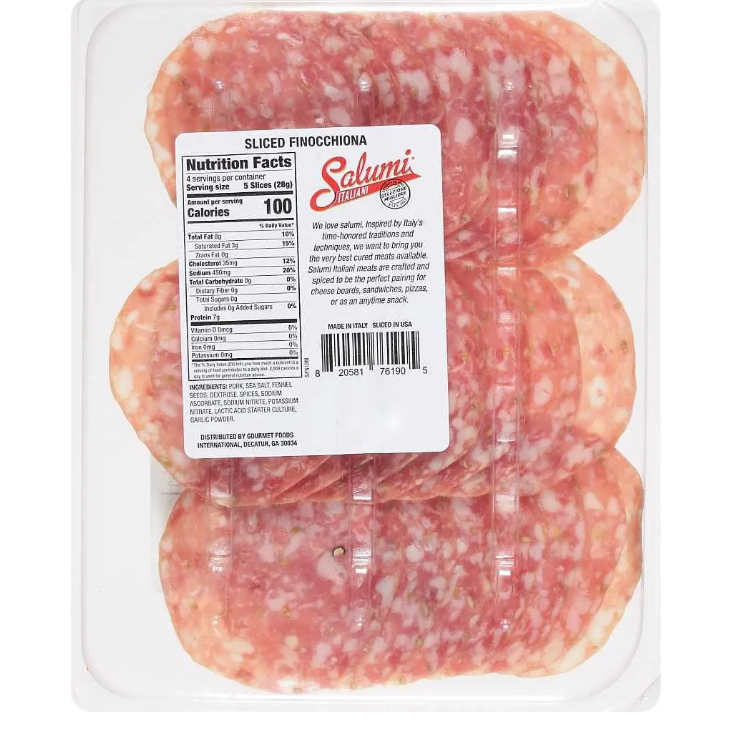 Salumi Italiani Finocchiona Fennel Salami 4 oz