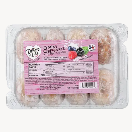 Delice de Lise Mini Mixed Berry Beignets  8 ct