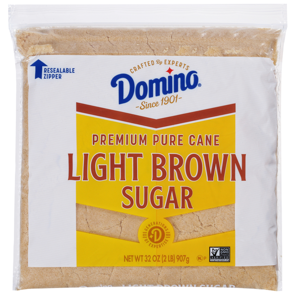 Domino Light Brown Sugar Resealable Zipper  32 oz