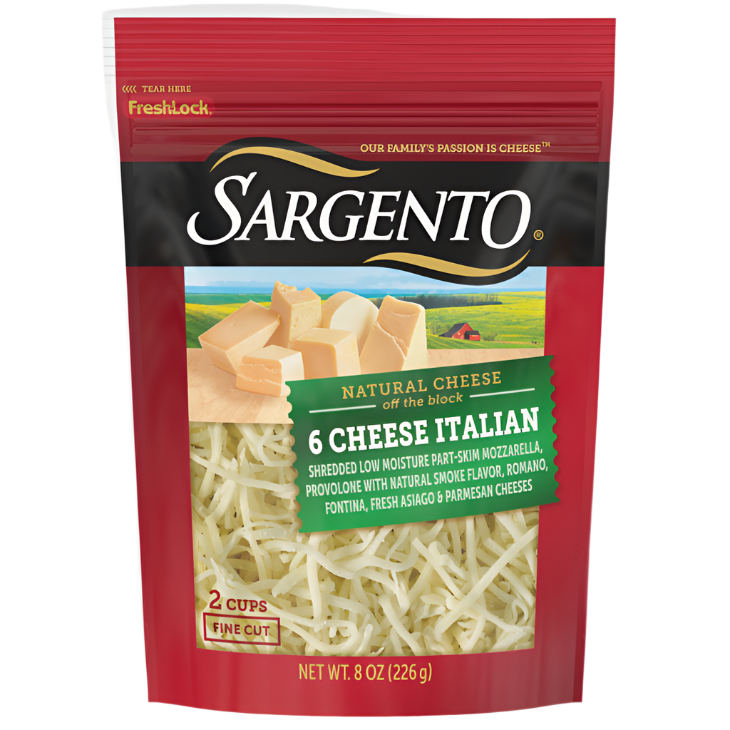 Sargento 6 Cheese Italian Shredded Cheese 8 oz