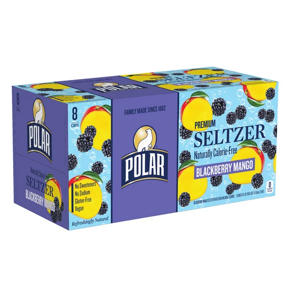 Polar Blackberry Mango Seltzer 12 oz cans 8 pk