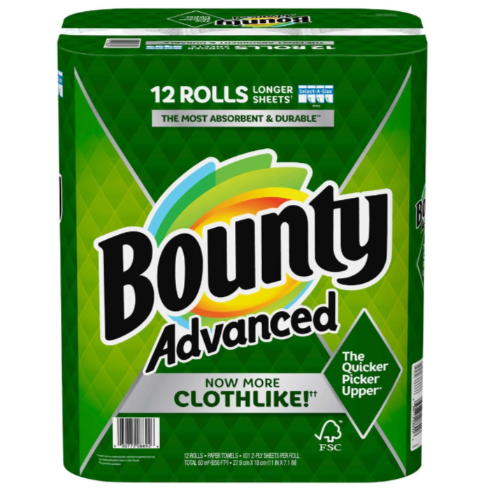 Bounty Advanced Paper Towel 12 Rolls