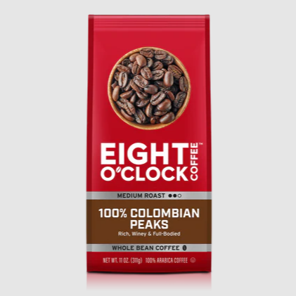 Eight O' Clock Medium 100% Colombian Whole Bean Coffee  32 oz