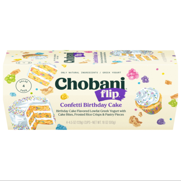 Chobani Flip Confetti Birthday Cake  4 ct 18 oz