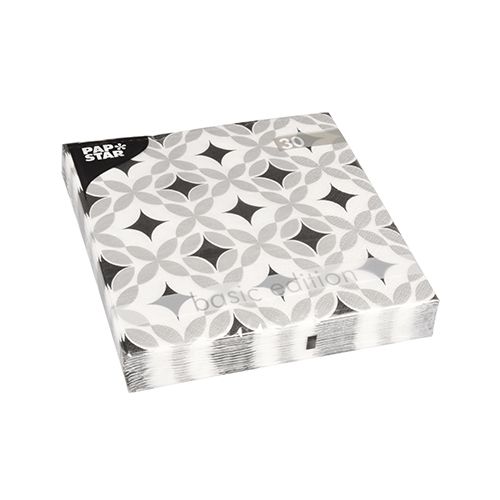 Papstar Basic Edition Napkins Paving Schwarz 33x33 30ct