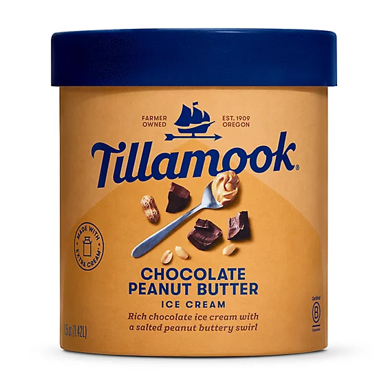 Tillamook Chocolate Peanut Butter Ice Cream 48 oz