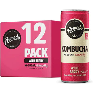 Remedy Kombucha No Sugar Mixed Berry 11.2 oz 12 ct