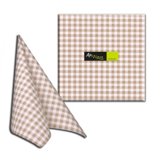 Airwave Napkins Vichy Sabbia 50 ct