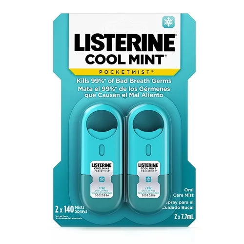 Listerine Cool Mint Pocket Mist 2 x 7.7 mL